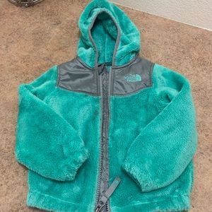 2T The Northface Aqua Fleece with Hood.